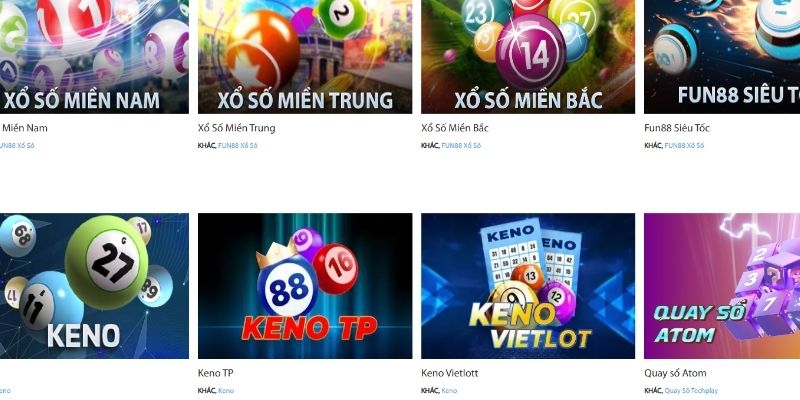 Xổ số Fun88 tỷ lệ cược khủng nhất thị trường